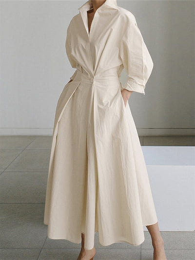 Chic A-Line Swing Dress with Effortless Style for Women 7