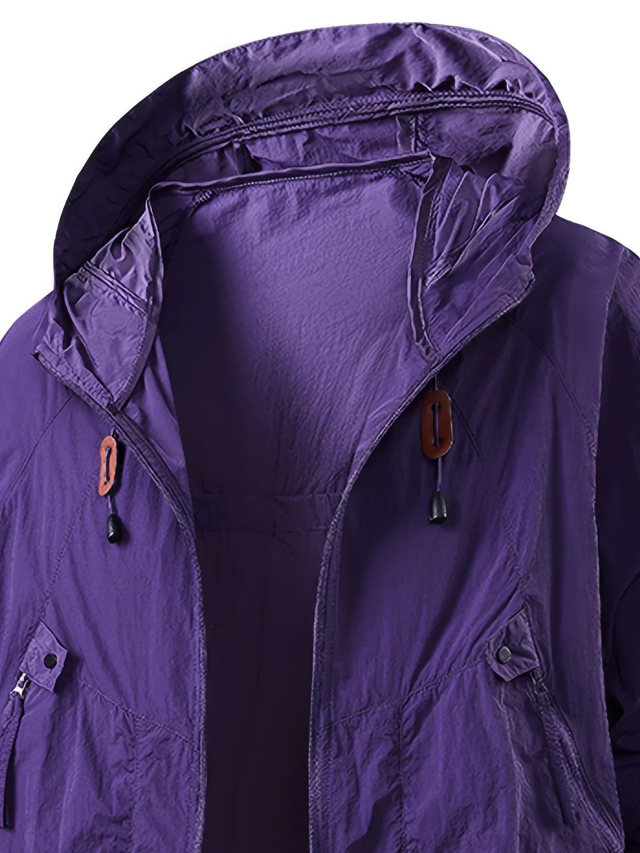 Outdoor Waterproof Windbreaker Jacket with Adjustable Hood