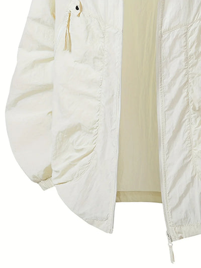 Outdoor Waterproof Windbreaker Jacket with Adjustable Hood