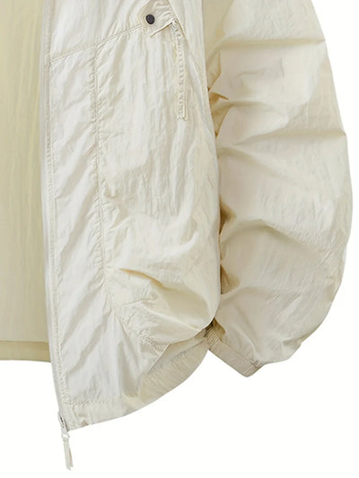 Outdoor Waterproof Windbreaker Jacket with Adjustable Hood