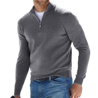 Men's Half Zip Sweater, Soft Ribbed Knit, Versatile Style for Casual or Formal Wear, Sizes S-5XL 6