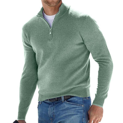 Men's Half Zip Sweater, Soft Ribbed Knit, Versatile Style for Casual or Formal Wear, Sizes S-5XL 7