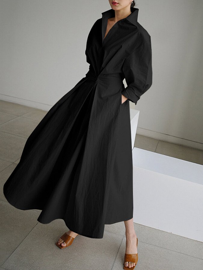 Chic A-Line Swing Dress with Effortless Style for Women 3