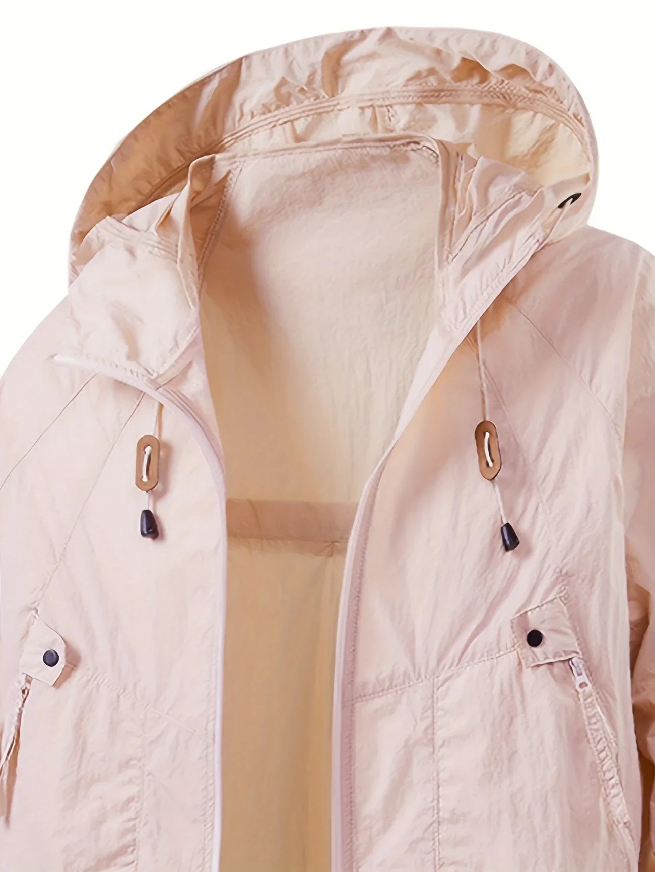 Outdoor Waterproof Windbreaker Jacket with Adjustable Hood
