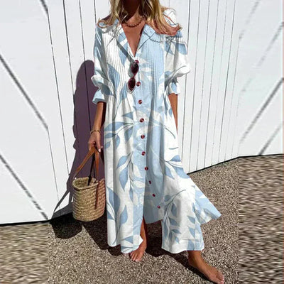 Bold Floral Maxi Dress with Flattering Silhouette for Summer Elegance 1