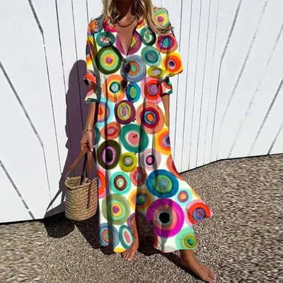 Bold Floral Maxi Dress with Flattering Silhouette for Summer Elegance 9