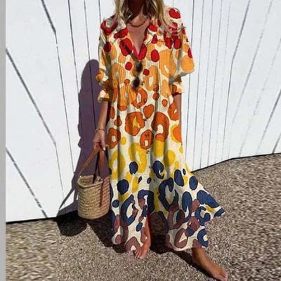 Bold Floral Maxi Dress with Flattering Silhouette for Summer Elegance 4