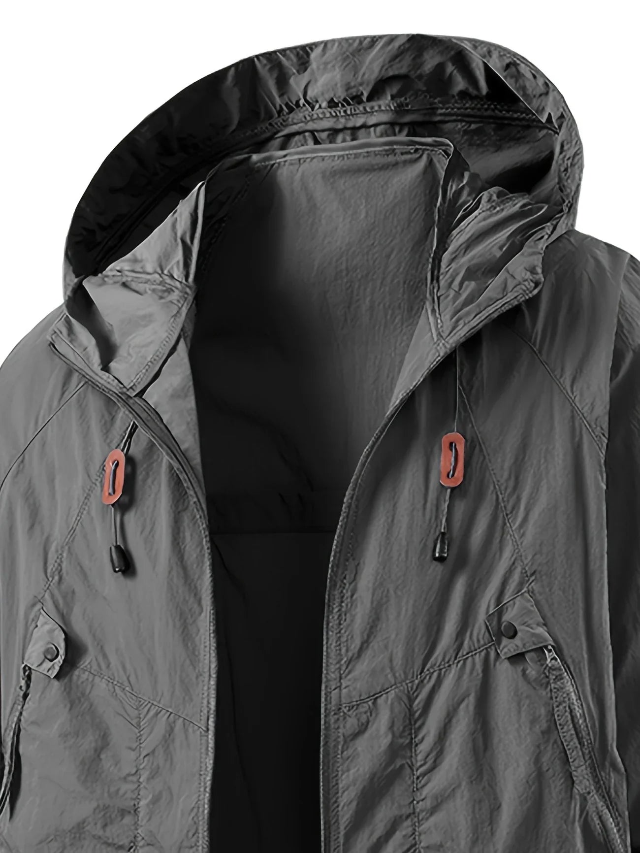 Outdoor Waterproof Windbreaker Jacket with Adjustable Hood