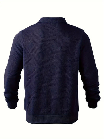 Vintage Geometric Sweater with Quarter Zip for Effortless Style 10