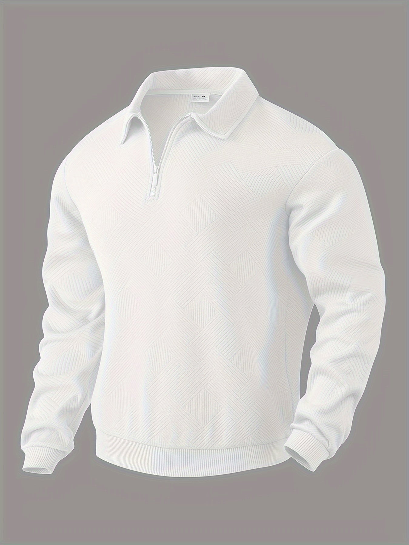 Vintage Geometric Sweater with Quarter Zip for Effortless Style 16