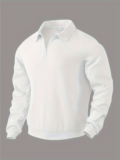Vintage Geometric Sweater with Quarter Zip for Effortless Style 16