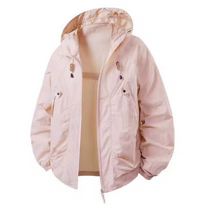 Outdoor Waterproof Windbreaker Jacket with Adjustable Hood