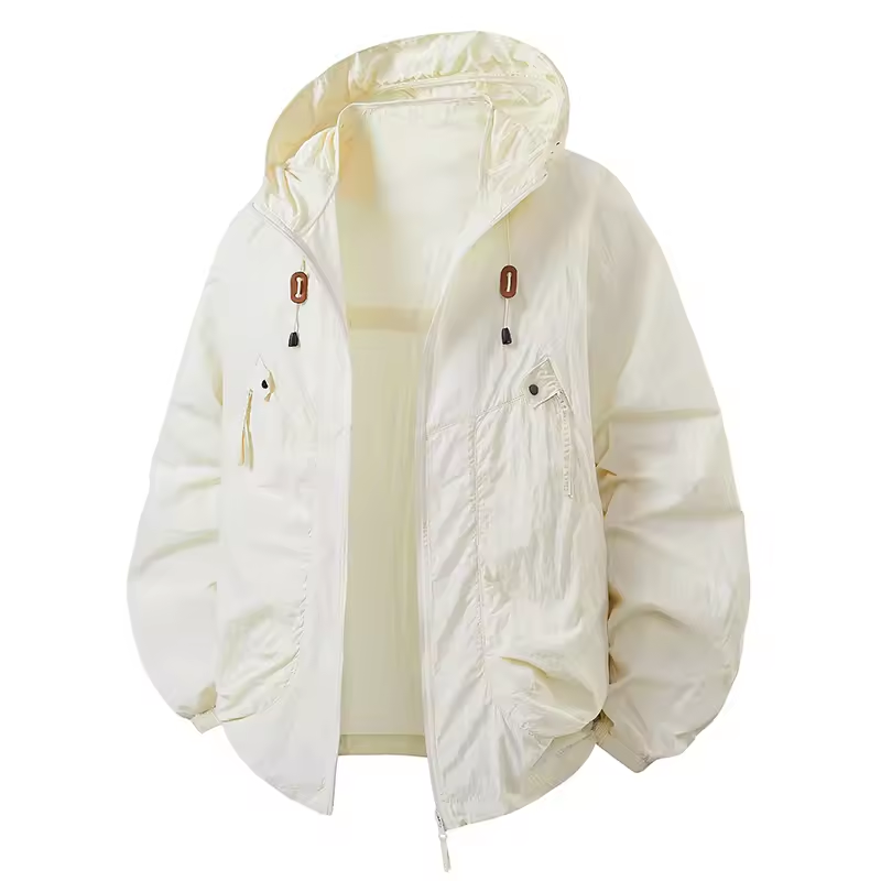 Outdoor Waterproof Windbreaker Jacket with Adjustable Hood