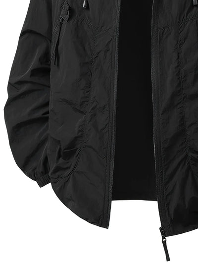 Outdoor Waterproof Windbreaker Jacket with Adjustable Hood