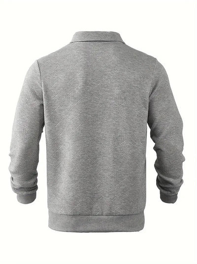 Vintage Geometric Sweater with Quarter Zip for Effortless Style 7