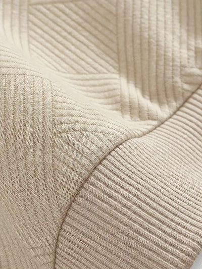 Vintage Geometric Sweater with Quarter Zip for Effortless Style 4