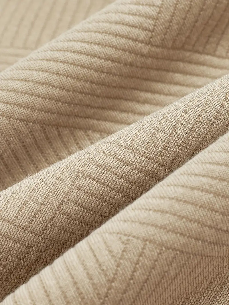 Vintage Geometric Sweater with Quarter Zip for Effortless Style 5